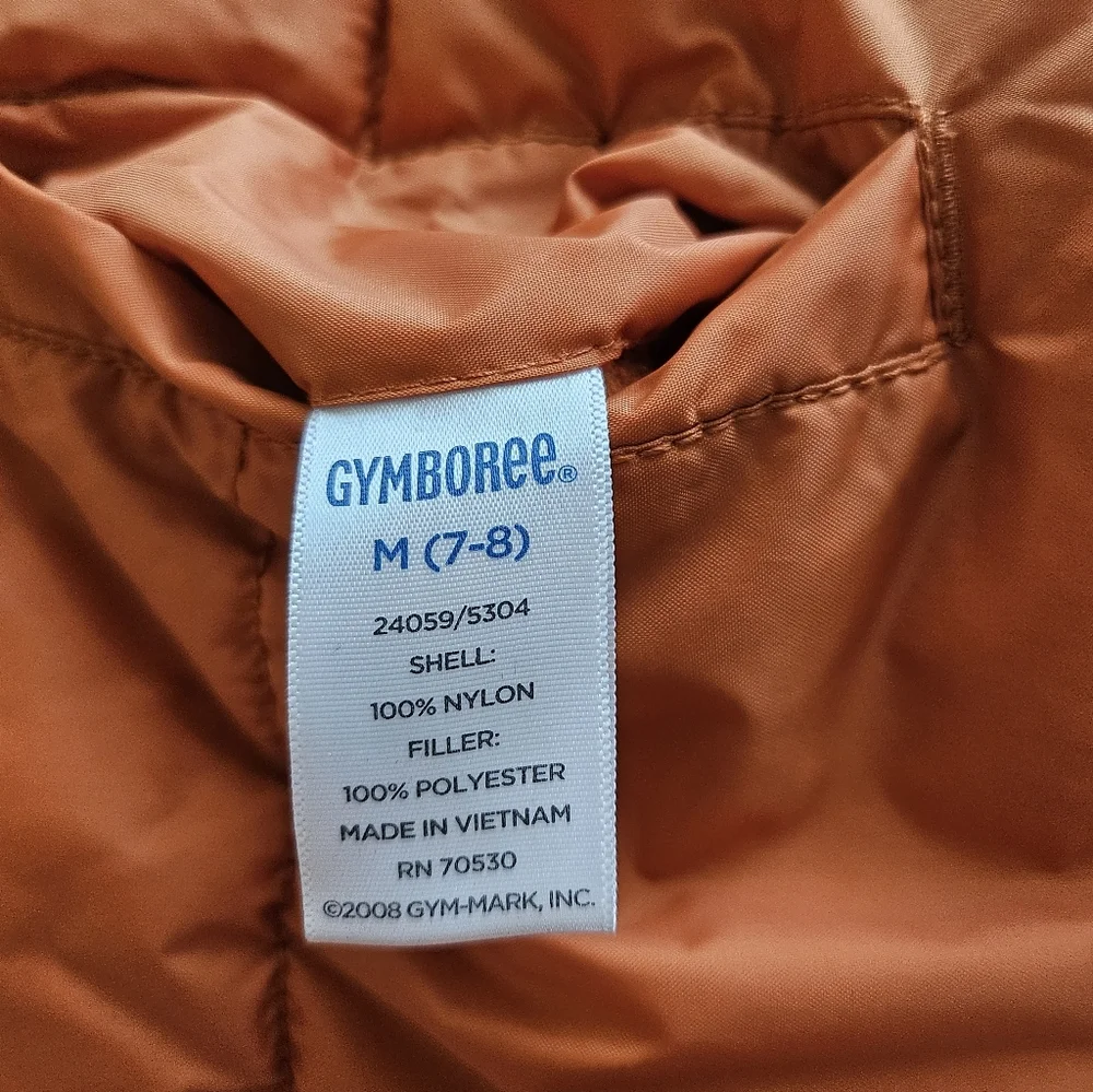 Gymboree Reversible Camo And Orange Puffer Vest Youth Size M 7/8